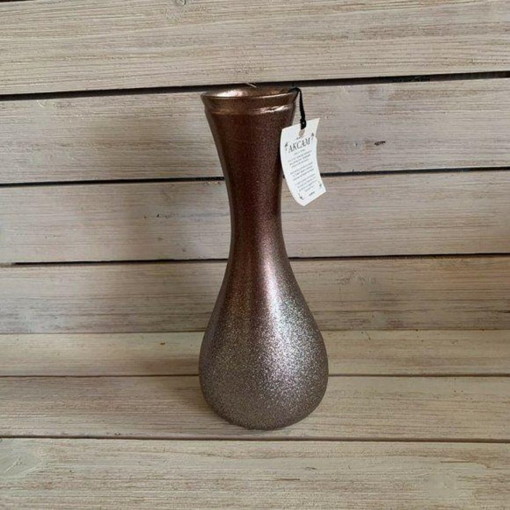 Akcam Turkish Glass Sparkly Glitter Vase